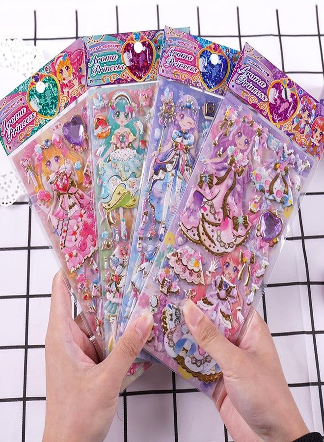 NVF 3D Aroma Princess Puffy Stickers Set for Kids - Cute Fairy Princess Dress-Up Stickers with Accessories for Scrapbooking, Journals, School Projects & DIY Crafts - Image 1